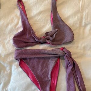 Beach Riot Bikini! Pink/purple shimmer!